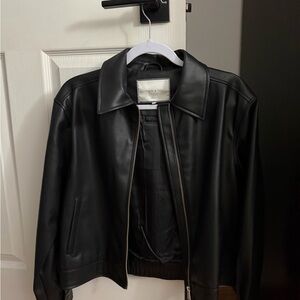 Monk and lou Faux Leather Zip Jacket